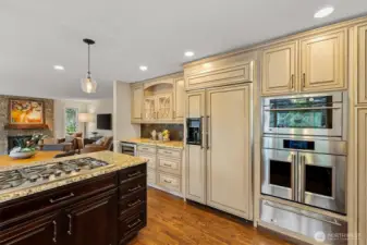 Kitchen remodeled through the years. New high end stainless steel double door oven, microwave/convection oven and warming drawer