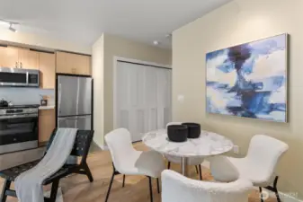 closet with washer dryer