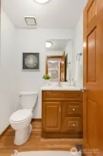 Main floor guest .5 bath near the entrance of the home