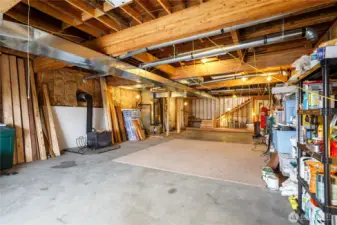 So may possibilities with this space. A bathroom was started.