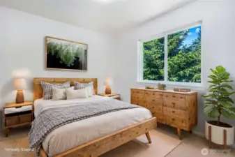 Virtually staged Bedroom 1 - Upstairs