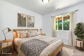 Virtually staged bedroom 4