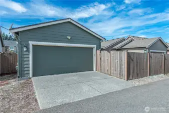 Garage entry from the alley