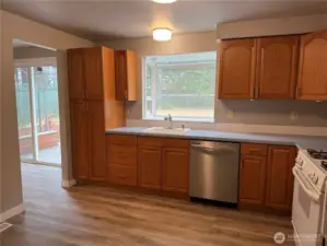 Garden window in kitchen.