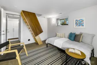 Flexible lower-level room—guest/office potential.