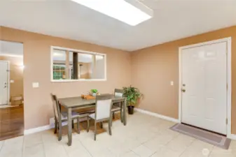 There’s plenty of space for a large kitchen table—perfect for dinner with guests or game nights.