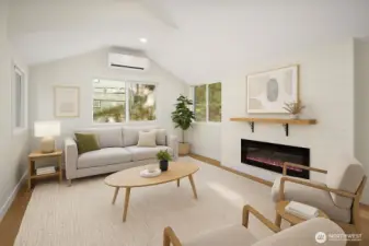 Virtually Staged Living Room