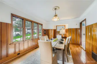 Easy flow between the Dining Room and Kitchen makes this a wonderful place for sharing a meal, or host your friends and family for a large gathering.