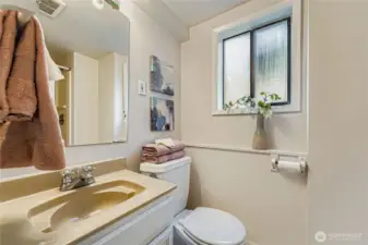 Full Bath on the lower level.