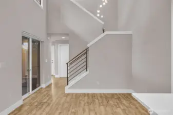 Dining area off kitchen with slider to patio