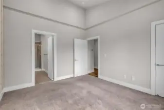 Main floor primary suite