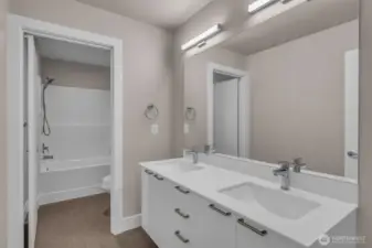 Full bathroom upstairs.