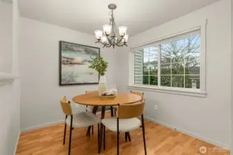Dining area with passthrough from kitchen