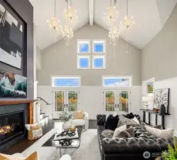 High vaulted ceiling with exceptional natural light.