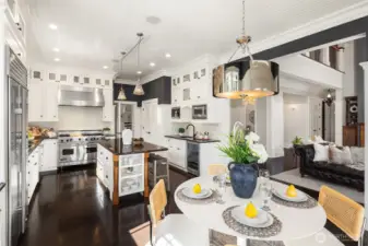 Bead board ceilings, a large pantry and your own built-in Meile espresso machine.