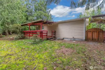 side of carport storage