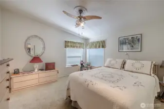 Large Master Suite with vaulted ceilings and fans!