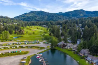Community marina on Lake Whatcom offering wet and dry moorage.