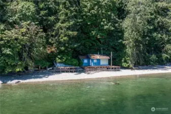 Aerial View of the Rustic Beach Cabin for all of your Summertime fun!