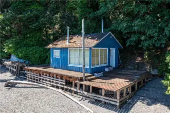 Beach Cabin offers excellent potential for remodeling or use for storing your beach toys