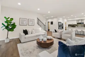 Open concept living perfect for entertainment