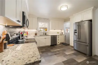 Kitchen with view to Creek