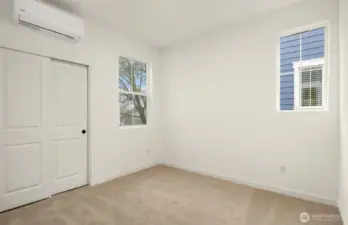 Perfect space for a home office complete with mini-split system for AC and heat