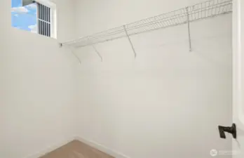 Primary closet with extra window
