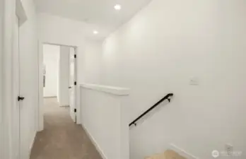 Second floor hallway and stairs