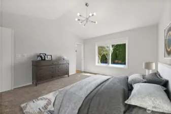 Here is another look from a different angle at the primary bedroom Virtually Staged.