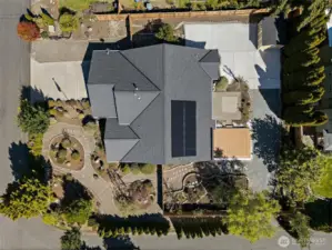 Ariel view of the house.