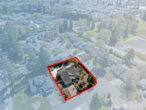 Same community ariel view with house outlined.