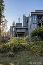 Exterior shot top floor corner unit