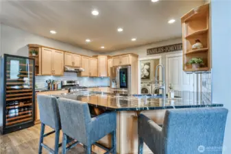 Love how functional this kitchen is...look at all of the counter space.