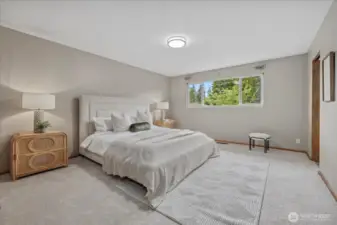 Bright & Spacious Primary Bedroom with Two Closets
