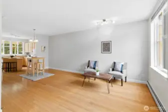 Living room from back door