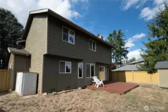Host gatherings with ease on the entertainment-sized deck, ideal for summer barbecues or cozy fall evenings. This spacious outdoor retreat creates a seamless extension of your living space. The storage sheds provide additional room to hold your garden tools, recreational equipment or ?