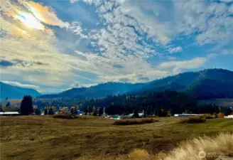 Awesome site view looking from what will be Lot 41 in finished plat looking out over town of Peshastin