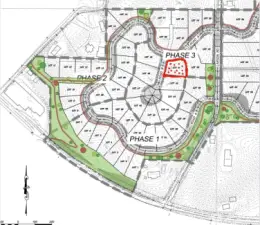 Highlighted location of lot 41 from the approved site plan