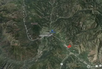 General map to show proximity to Leavenworth in the upper Wenatchee Valley