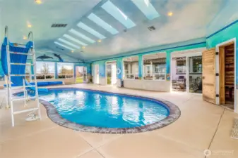 Indoor heated pool with Slide