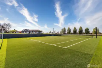 New sports court with eco friendly turf