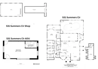 Shop, Guest House & Main House Floorplans
