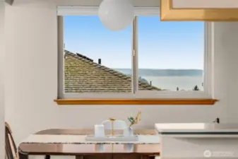 Water view from the dining room