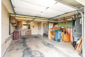 Attached oversized garage