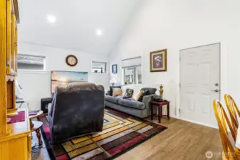 Entering from the back porch.