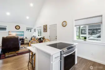 Lots of room to maneuver around the kitchen.