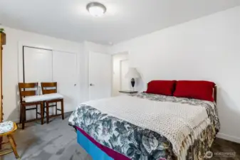 Nice guest room with large closet.