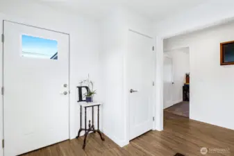 Front hall and front door.