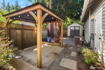 Great place for a hot tub, the wiring is already in place!